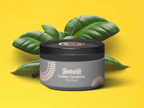 YAMUNA Cream Container Mockup